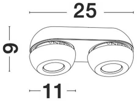 Aplica cu 2 spoturi LED directionabile Gon alb NVL-9105202