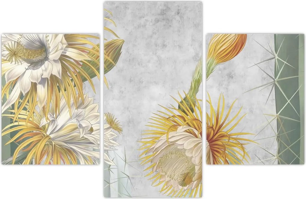 Tablou - Cactuși înfloriți (90x60 cm)