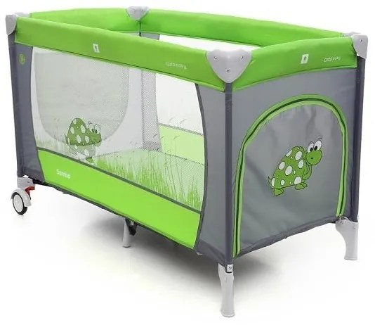 Patut pliabil cu 2 nivele Coto Baby Samba Plus Green