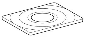 GROHE 37063000 - Placă de acționare SURF, 156 × 197 mm, crom lucios