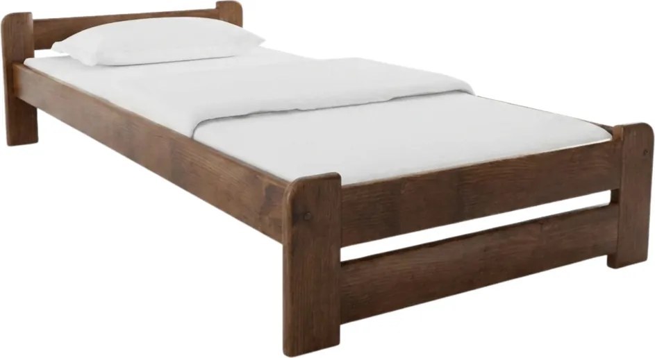 Pat de o persoana Emily 90x200 cm, stejar Saltele: Cu saltele Coco Maxi 20 cm, Somiera pat: Cu lamele drepte