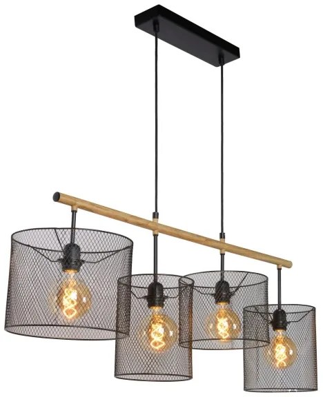 Lucide 45459/04/30 - Lustră pe cablu BASKETT 4xE27/60W/230V