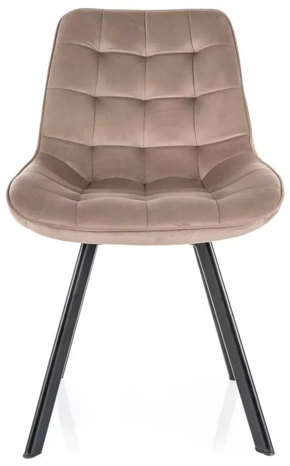 Scaun de bucătărie Albons Velvet, bej