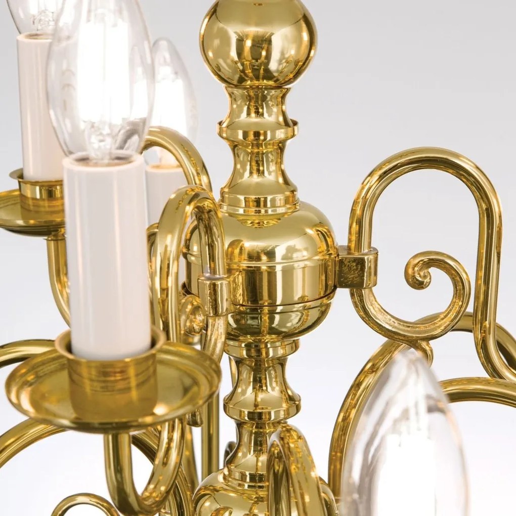 Candelabru 9 brate design clasic FLAMISCH, alama lucioasa