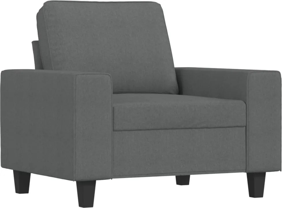 vidaXL Fotoliu canapea, gri închis, 60 cm, material textil
