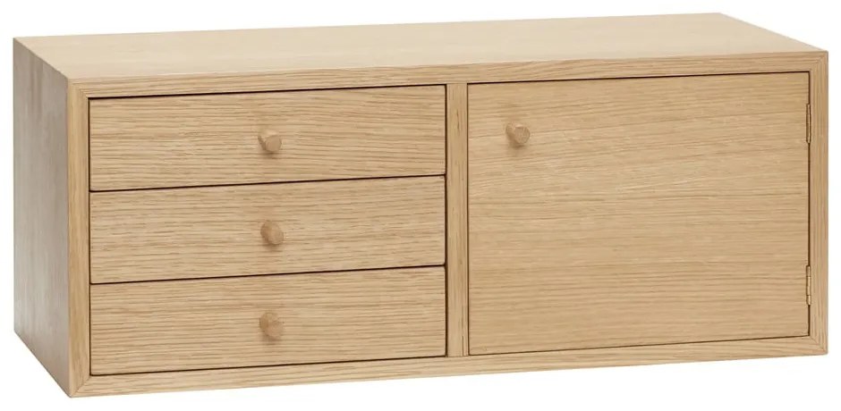 Dulap în culoare naturală cu aspect de lemn de stejar suspendat 50x20 cm Piccolo – Hübsch