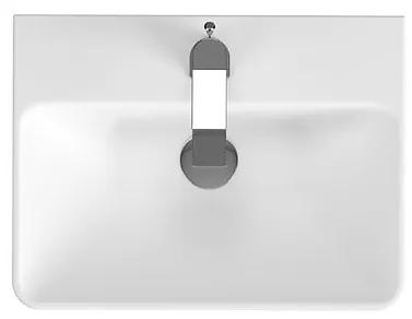 Lavoar suspendat alb 50 cm, dreptunghiular, Cersanit Mille Slim 505x380 mm