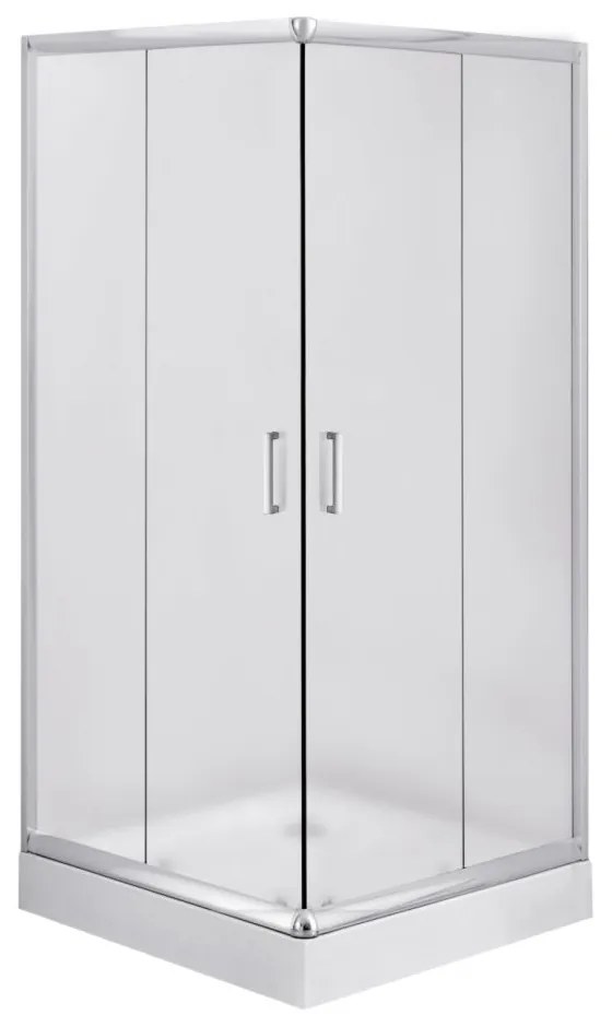 Cabina dus patrata 80x80 cm sticla brumata cu usi glisante Deante Funkia 800x800 mm