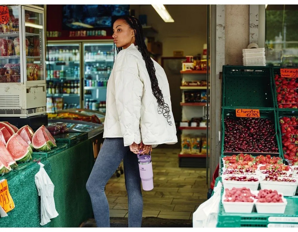 Termos roz din oțel inoxidabil 890 ml IceFlow™ Flip Straw 2.0 Tumbler Cherry Blossom – Stanley