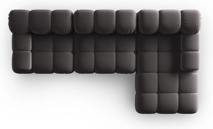 Canapea gri închis cu tapițerie din catifea 285 cm Bellis – Micadoni Home