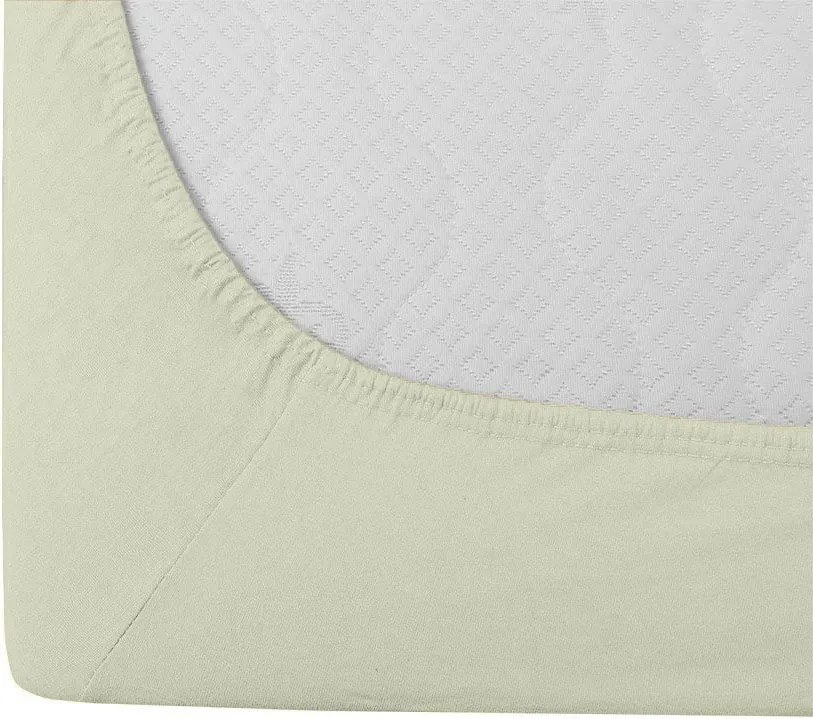 Cearsaf jersey cu lycra crem deschis 180 x 200 cm