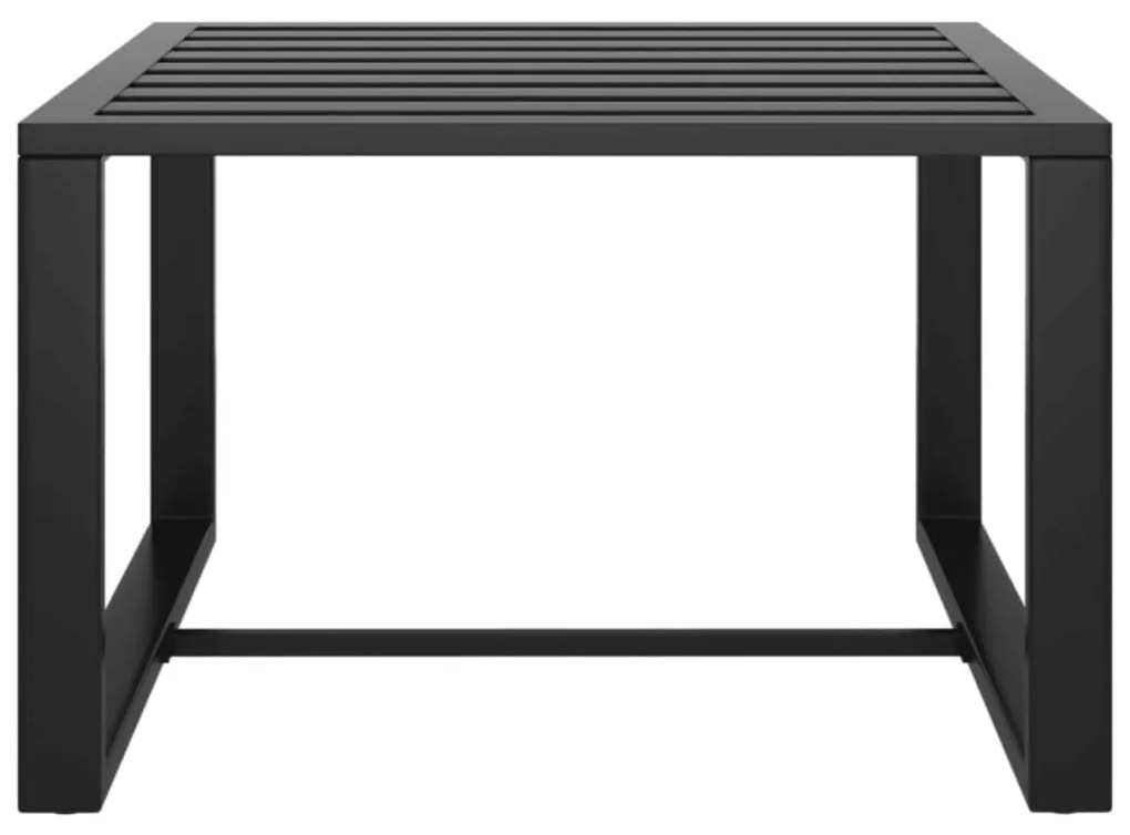 Set mobilier de gradina cu perne, 10 piese, antracit, aluminiu 4x colt + 5x mijloc + masa, 1