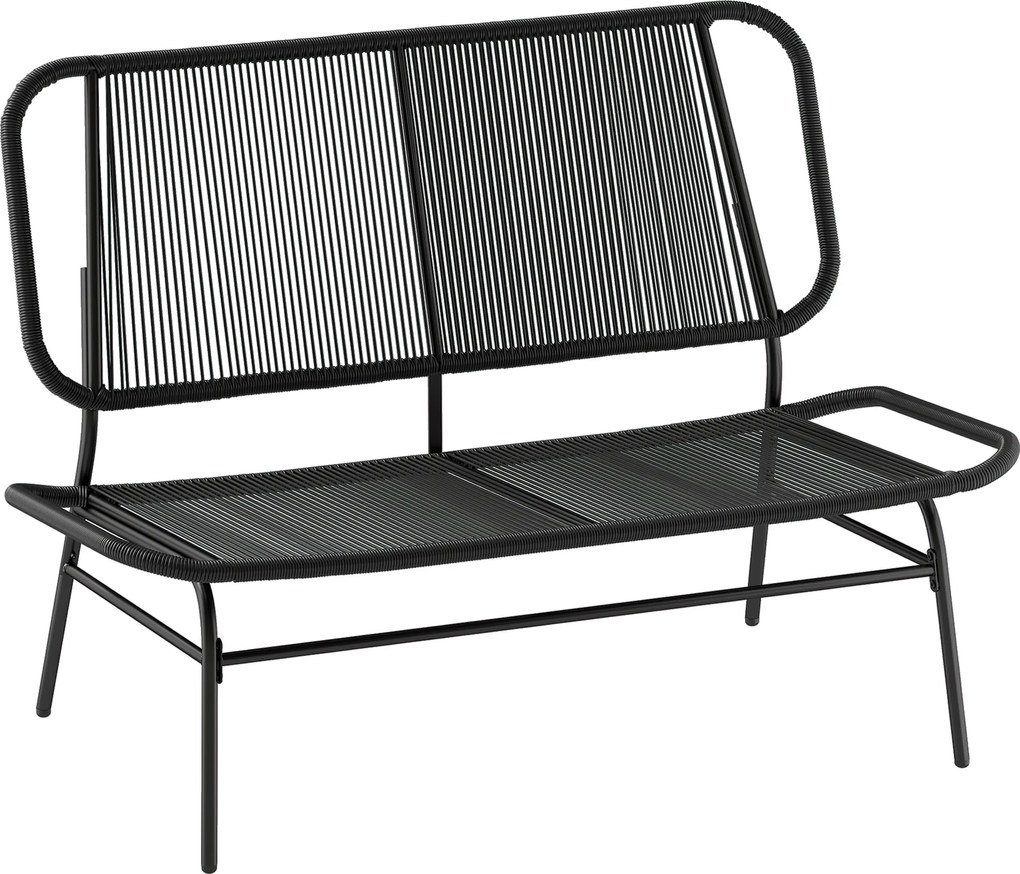 Outsunny Canapea din Ratan, Banchetă pentru Exterior, 2 Locuri, pentru Terasă | Aosom Romania