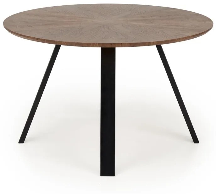 Masa rotunda Danilo nuc/negru ø120/h74 cm