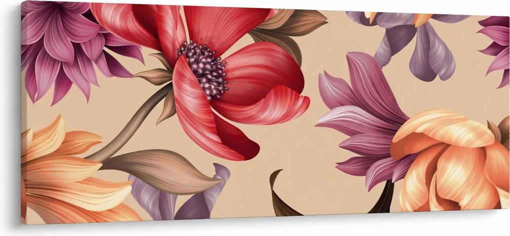 Tablou - Flori de epocă (120x50 cm)