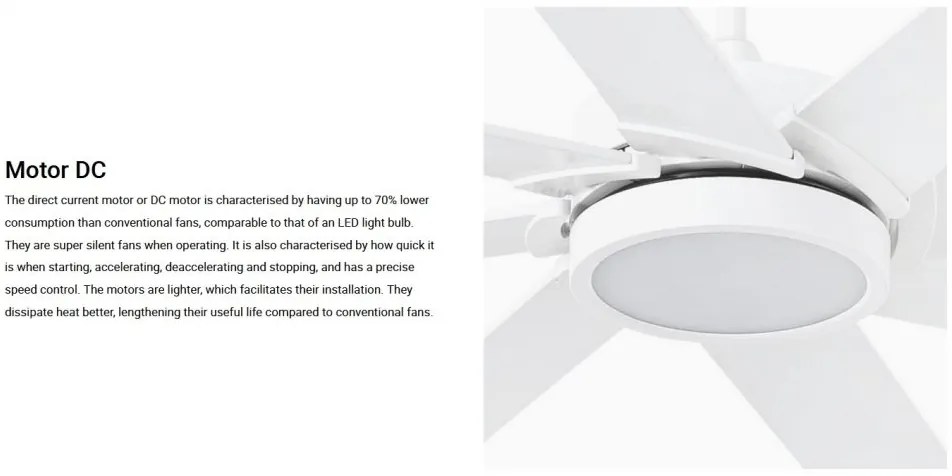 Lustra cu Ventilator si telecomanda CENTURY XL DC alb