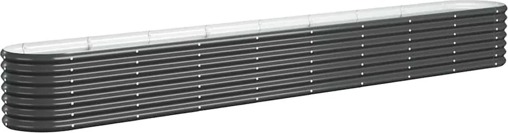 vidaXL Strat înălțat grădină 332x40x36 cm oțel galvanizat