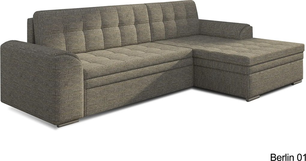 Colțar lemn masiv Extensibil Cali 275x165cm Personalizabil - Soft 17, Stânga