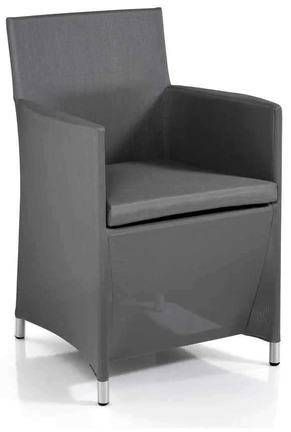 Scaun de grădină gri din metal Bali - Tomasucci