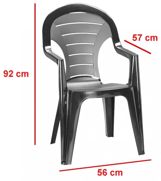 Set mobilier de grădină Bonaire 4+1, culoare grafit