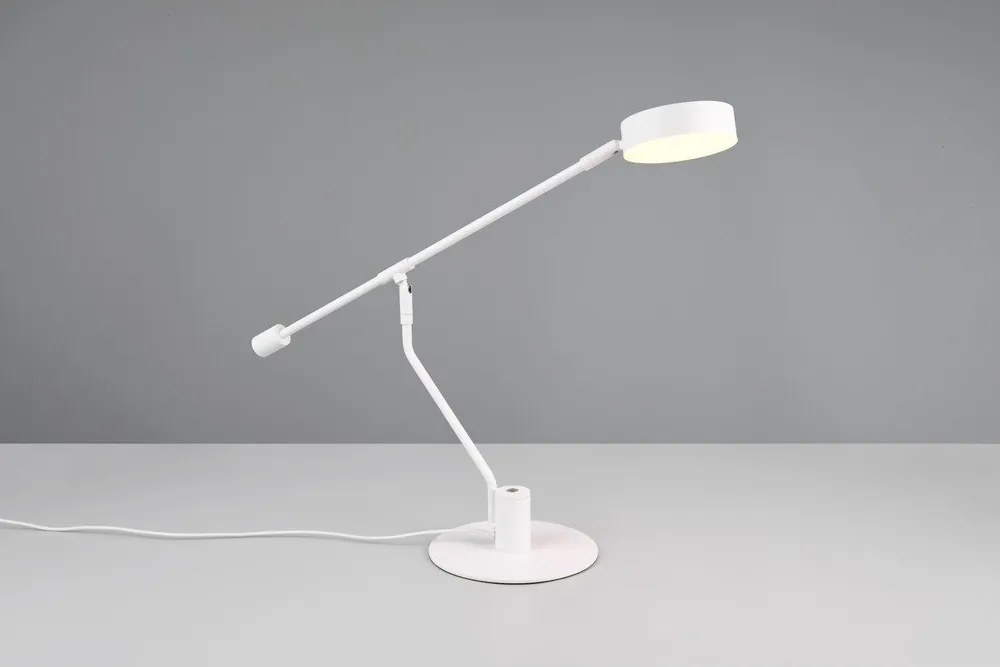 Veioză alb mat LED cu structură flexibilă (înălțime 64 cm) Manduro – Trio