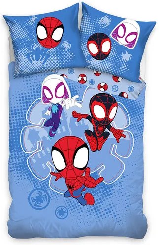 Lenjerie de pat Carbotex din bumbac pentru copiiSpidey Little Heroes, 140x 200 cm, 70 x 90 cm