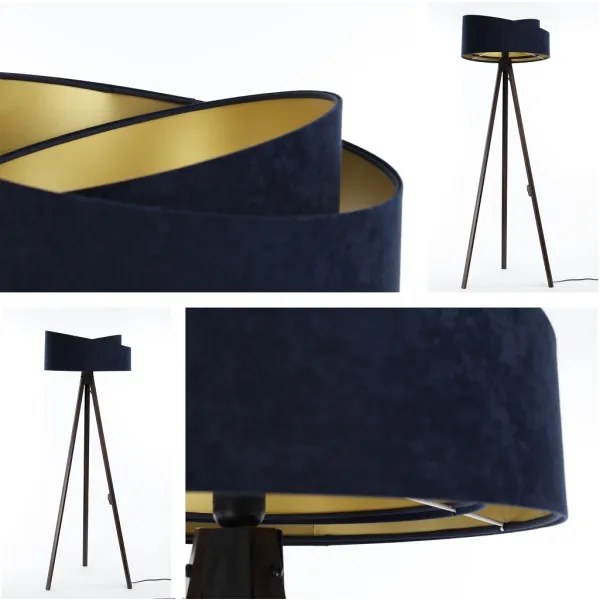 Lampă de podea GALAXY 1xE27/60W/230V albastru/wenge