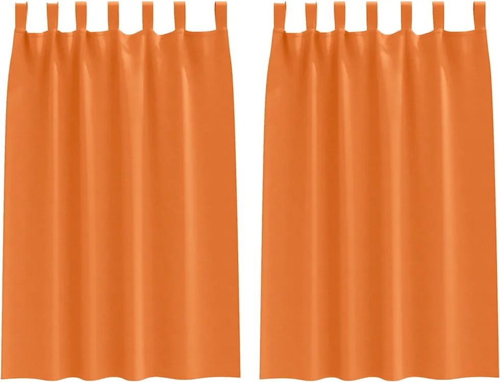 vidaXL Perdele Opaque cu Inel 2 pcs Portocalie Aprinsă 175 x 140 cm