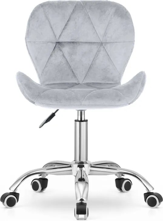 OFERTA Scaun de birou gri deschis AVOLA VELVET calitate II