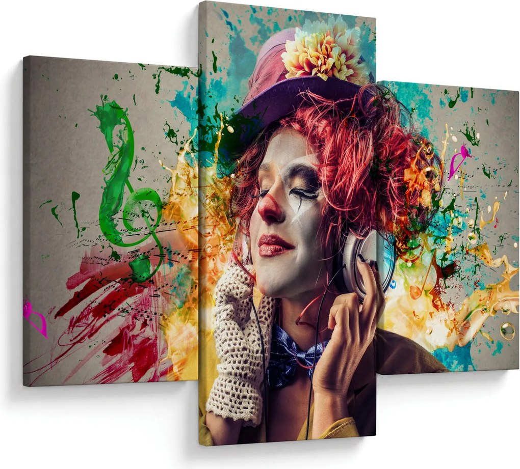 Tablou - Artista cu căști (90x60 cm)