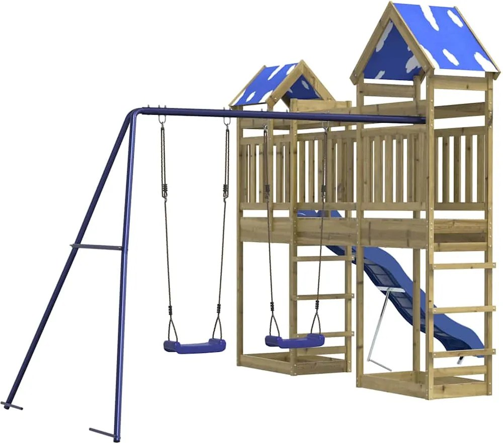 vidaXL Set de joacă pentru exterior, lemn de pin impregnat