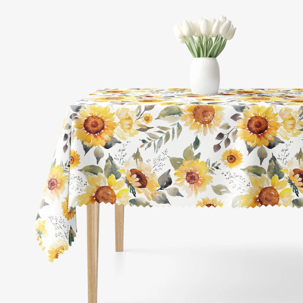 Goldea față de masă teflonată - flori de floarea-soarelui 120 x 180 cm