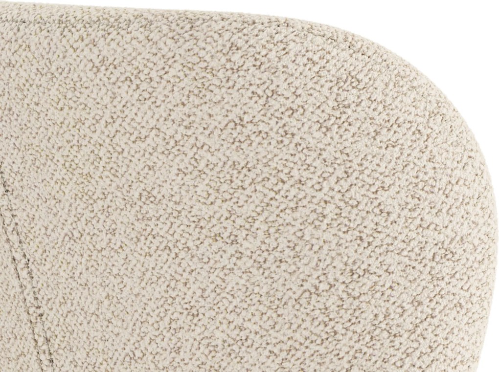 MAZZONI EXPORT ALTEA Crem (țesătură Monza 90) / picioare negre – SCAUN MODERN TAPIȚAT CU BOUCLÉ PENTRU LIVING, SUFRAGERIE ȘI BUCĂTĂRIE