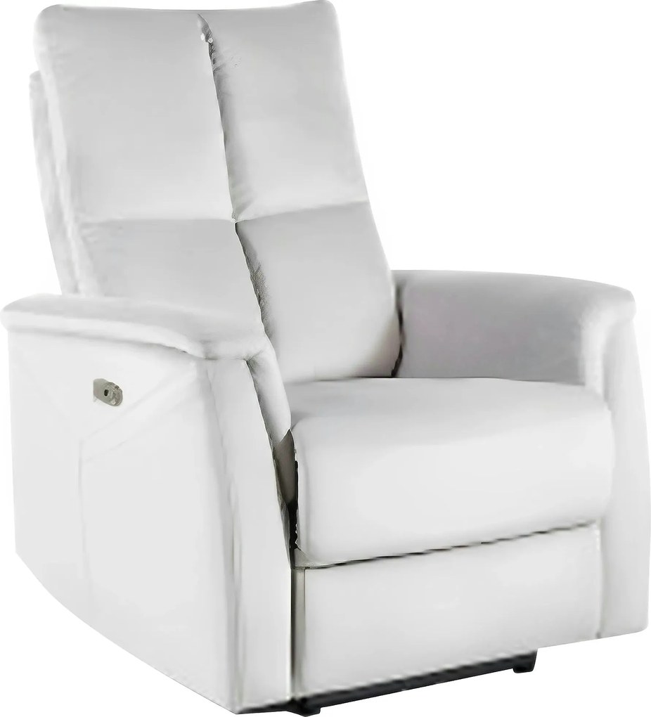 Fotoliu recliner NEPTUN M, gri deschis, stofa catifelata/metal, functi