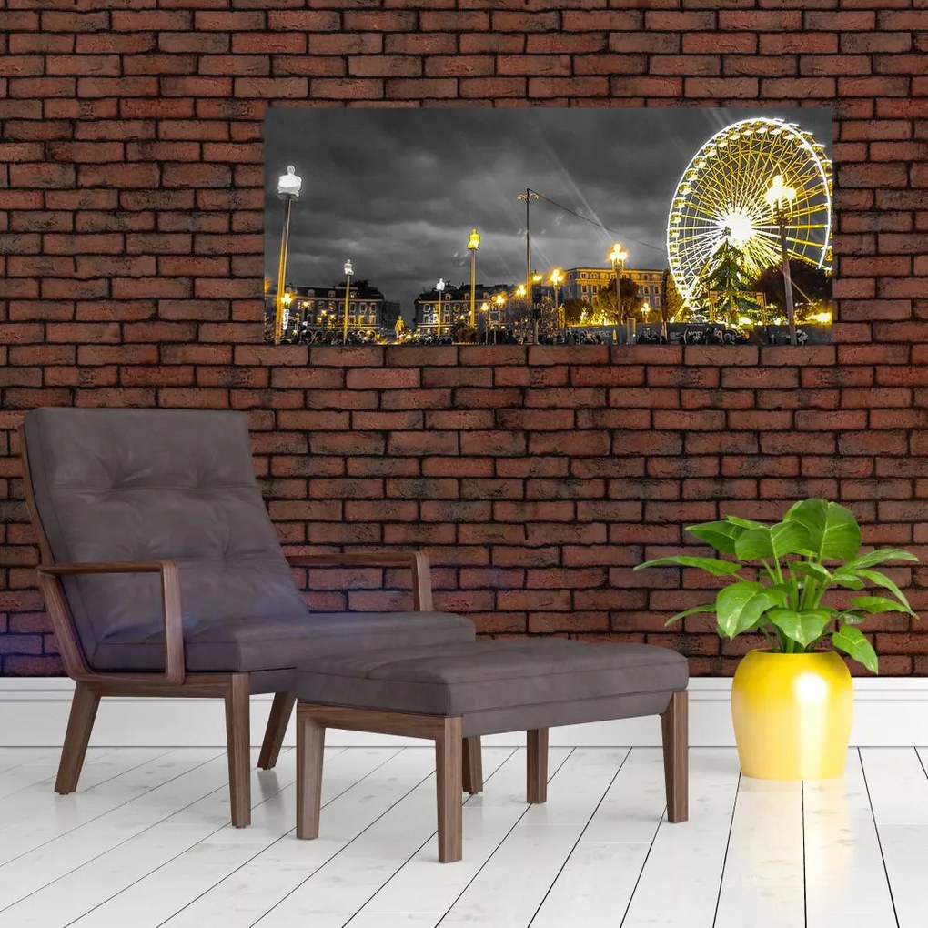 Tablou carusel în amurg (120x50 cm)