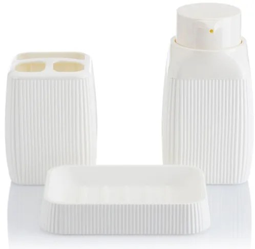 Set de baie CRYSTAL 5 buc. alb