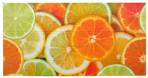 Panou decorativ, PVC, model citrice, portocaliu, 96x48.5cm