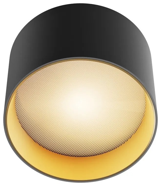 Spot LED aplicat design tehnic Vega D-9cm negru/auriu