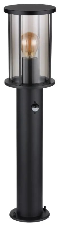 Stalp mic pentru exterior cu senzor de miscare design modern IP54 Gracey negru