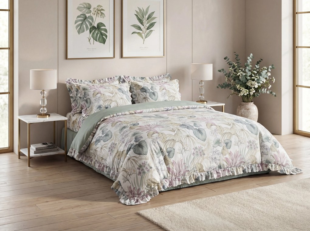 Lenjerie de pat din microfibra CALITHRA NORI verde deschis Dimensiune lenjerie de pat: 70 x 80 cm | 140 x 200 cm