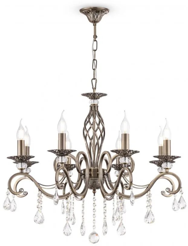 Candelabru elegant design clasic cu 8 brate Grace bronz MYRC247-PL-08-R