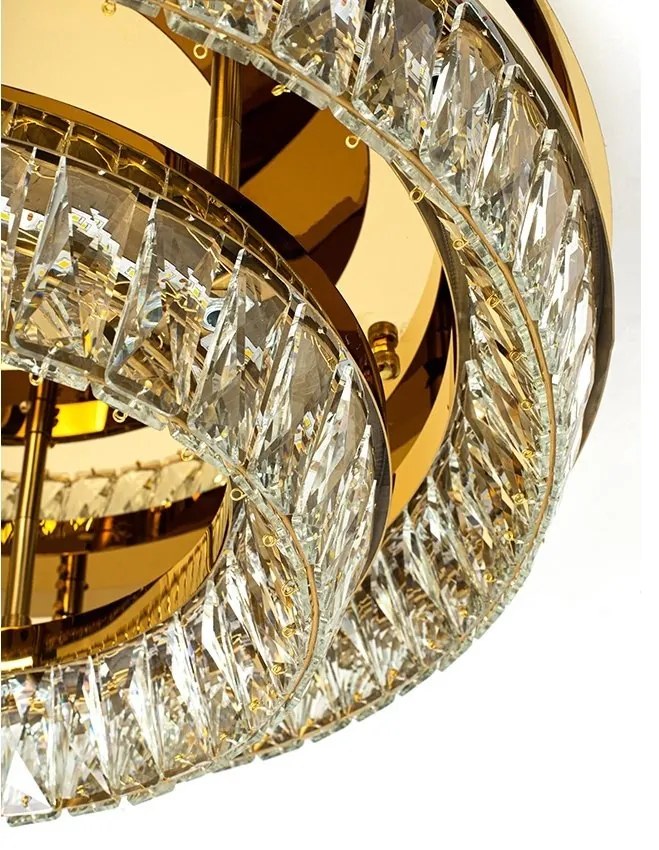 Lustra aplicata LED, Plafoniera, Auriu, Sticla, SAYOV 58 auriu