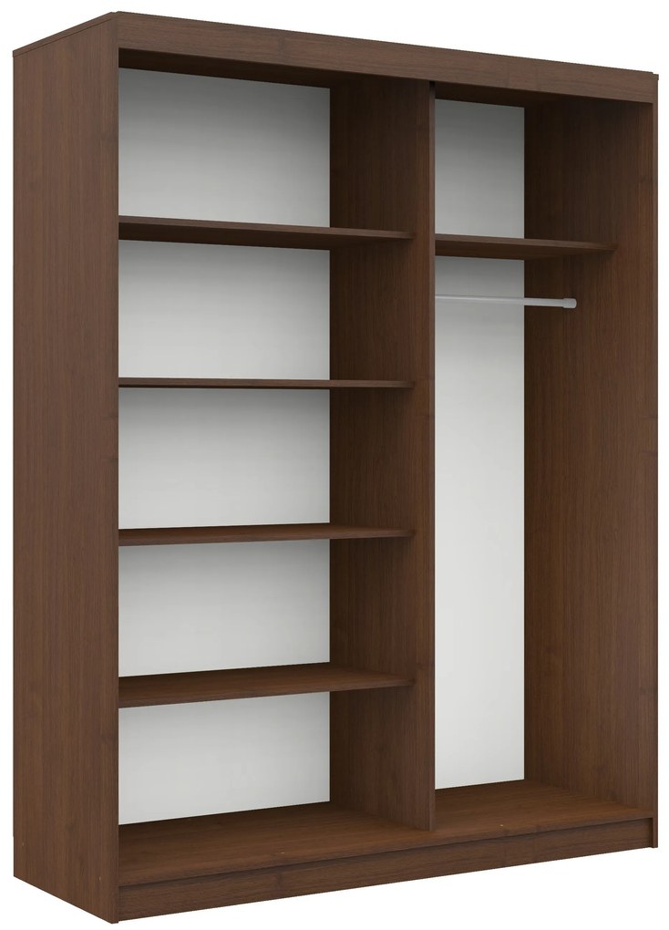 Dulap de haine Clotilde (wenge + stejar sonoma) (cu oglindă). 1069415