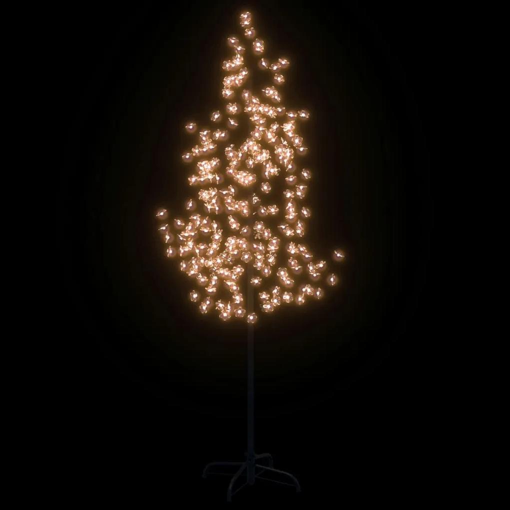Copac cu flori de cires cu LED, 220 LED-uri alb calde, 220 cm 220 cm, 1