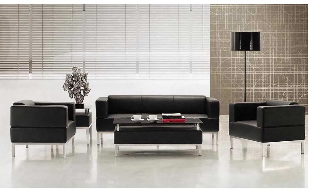 FOTOLIU BIROU,88X78X70 CM,PIELE ECOLOGICA,NEGRU-CF SF01