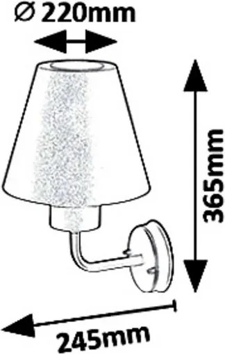 Rabalux 8844 - Aplică perete exterior FAVARA 1xE27/14W/230V IP44