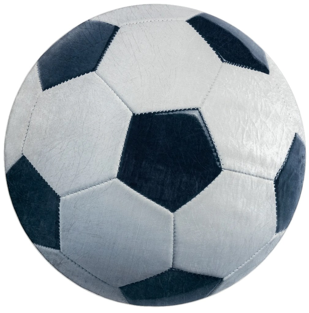 BAMBINO 38540 cerc covor lavabil - Fotbal pentru copii anti-alunecare - negru / alb