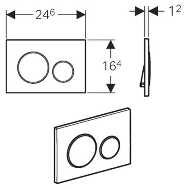Clapeta actionare rezervor wc alba detalii crom Geberit Sigma50 Alb detalii crom