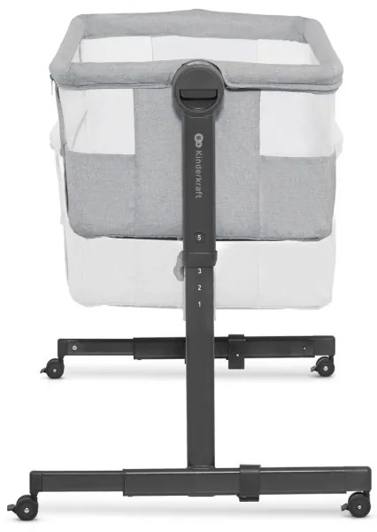 Pătuț pentru bebeluși KINDERKRAFT NESTE UP 2 gri deschis