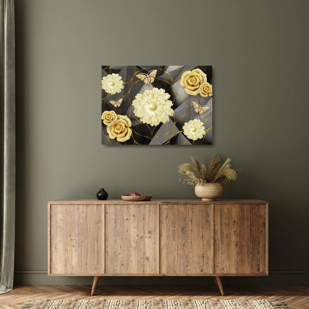 Tablou pe sticlă - Decor II. (70x50 cm)